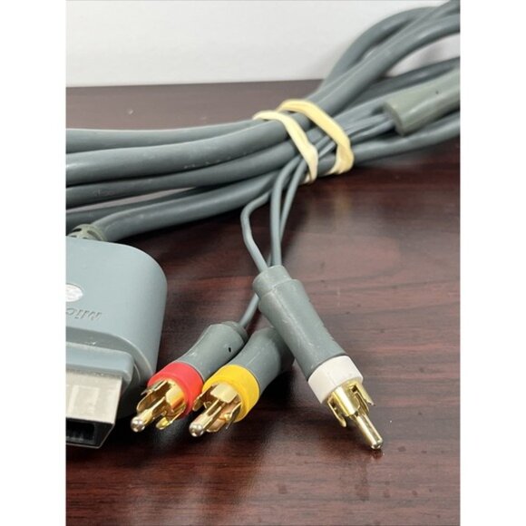 OEM MicrOne Sizeoft Xbox 360 AV RCA Video Cable Cord X810973-001 - Picture 2 of 4